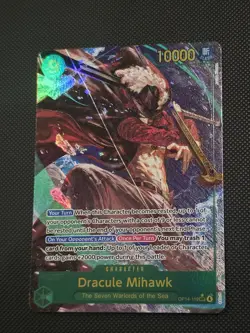 Dracule Mihawk Secret Rare Alt Art - One Piece The Azure Sea's Seven OP14-119 - Image 1