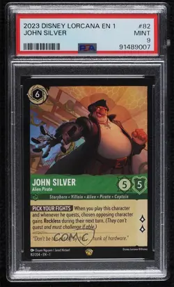 2023 Disney Lorcana The First Chapter 1 Legendary John Silver PSA 9 MINT - Image 1