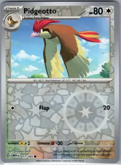 Pidgeotto 017/165 Reverse Holo SV: Scarlet & Violet 151 - Pokemon Card - NM - Image 1