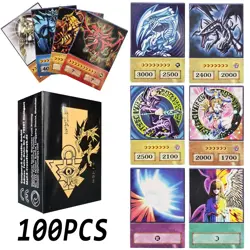 YUGIOH 100Pcs Blue Eyes Dark Magician Exodia Obelisk DM GX Slifer Style Cards - Image 3