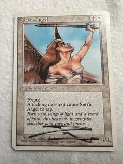 Mtg Fourth Edition - Serra Angel - Signed by Douglas Shuler - Image 1