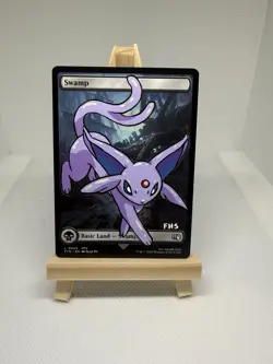 Magic The Gathering - Espeon Altered Art Swamp - Fat Horse Studios - Image 1