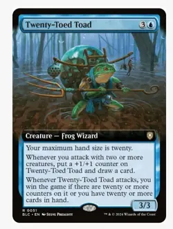 1x MTG Twenty-Toed Toad (Extended Art) Bloomburrow Rare! NM Mint! - Image 1