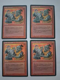 Goblin Grenade X4 Fallen Empires LP Condition See Pics Front Back - Image 1