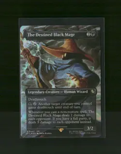 2025 MTG Final Fantasy Commander The Destined Black Mage Scene Borderless #0447 - Image 1