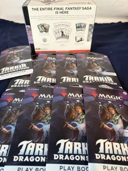 1 Magic The Gathering Final Fantasy Booster Bundle & 9 Tarkir Sleeves Packs MTG - Image 2