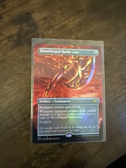 Bloodforged Battle-Axe (Borderless) Double Masters 2022 Foil - Image 1