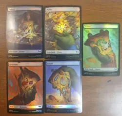 Magic the Gathering - FOIL Pizza Lands - #0253 - 0257 - TMNT - NM/M Mtg - Image 1