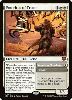 Emeritus of Truce - Foil Light Play, English Magic the Gathering MTG Secrets of - Image 1