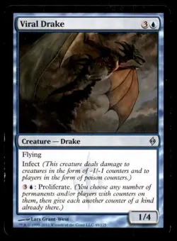Viral Drake LP Light Play New Phyrexia MTG [5844] - Image 1