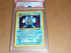 1999 Pokemon GAME POLIWRATH HOLO SHADOWLESS #13 PSA 5 - Image 1