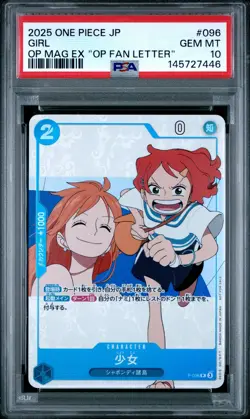 2025 ONE PIECE JAPANESE PROMOS MAGAZINE "ONE PIECE FAN LETTER" #096 GIRL PSA 10 - Image 1