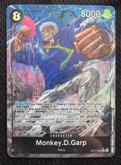 One Piece Monkey.D.Garp OP11-095 SR Alt Art English NM - Image 1