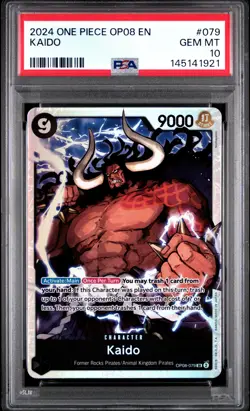2024 ONE PIECE OP08-TWO LEGENDS #079 KAIDO PSA 10 - Image 1