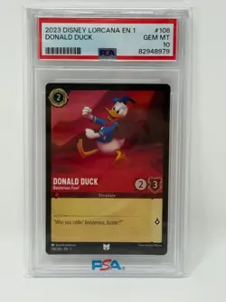 2023 Disney Lorcana EN 1 DONALD DUCK #108 PSA 10 - Image 1