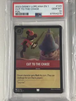 2023 Disney Lorcana First Chapter - Cut to the Chase - #129 PSA 10 - Image 1