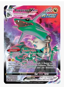 Rayquaza VMAX TG20/TG30 Full Art Holo Pokemon Card Silver Tempest Near Mint - Image 1