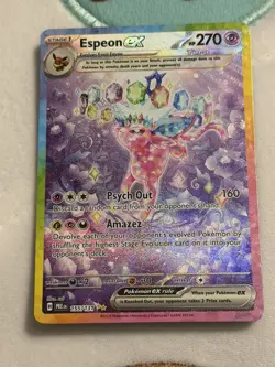 Espeon ex 155/131 Prismatic Evolutions 2025 SIR Holo Rare Pokemon Card TCG - Image 1