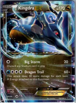 Kingdra EX 73/124 XY - Fates Collide - Pokemon Card - NM - Image 1