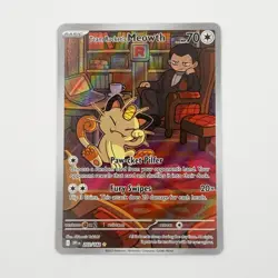 Pokemon TCG Team Rockets Meowth Card 203/182 Destined Rivals - Image 1
