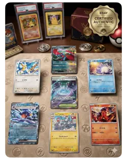 Pokemon TCG Knock Out Lot Charizard Pikachu Holo Trainer Japanese Cards - Image 1