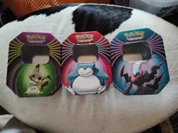 Pokemon EMPTY Tins Snorlax, Mimikyu, Darkrai Tin Set Of 3, 2021 Card Storage - Image 1