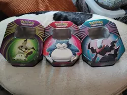 Pokemon EMPTY Tins Snorlax, Mimikyu, Darkrai Tin Set Of 3, 2021 Card Storage - Image 2