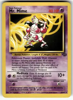 Mr. Mime (22) 22/64 Jungle LP Pokemon Card TCG - Image 1
