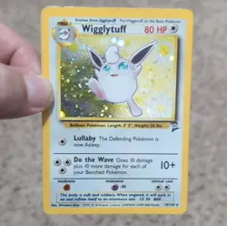 Wizards of the Coast Wigglytuff Base Set 2 Holo Rare 80 HP Pokemon Card 19/130 - Image 1