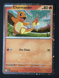 SWIRL 🌀💫 Charmander 020/217 Cosmos Holo Ascended ASC Pokemon Card NM - Image 1