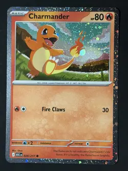 SWIRL 🌀💫 Charmander 020/217 Cosmos Holo Ascended ASC Pokemon Card NM - Image 2