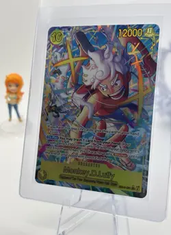 Bandai Monkey.D.Luffy EB04-061 alt art Secret Rare Foil Blocker Egghead Card - Image 1