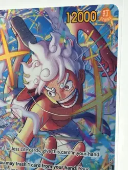 Bandai Monkey.D.Luffy EB04-061 alt art Secret Rare Foil Blocker Egghead Card - Image 3