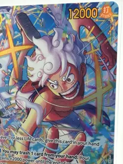 Bandai Monkey.D.Luffy EB04-061 alt art Secret Rare Foil Blocker Egghead Card - Image 4