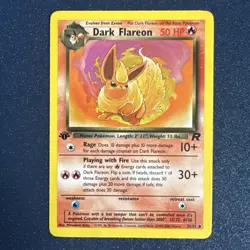 Pokemon Card - Dark Flareon Team Rocket 35/82 Uncommon 1st Edition - Image 1