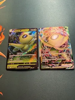 Celebi V and Celebi Vmax S-Chinese Pokemon Card Sword & Shield Set - Image 1