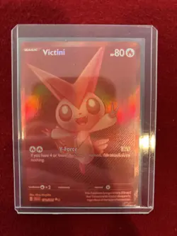 Pokemon Victini BLK 171/086: Holo Rare Basic 80 HP 120 ATK Fire Card - Image 1