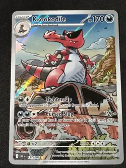 Krookodile 137/086 Sv: Black Bolt Illustration Rare Pokemon Card Near Mint - Image 1