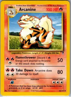 Arcanine 36/110 Non Holo Legendary Collection - Pokemon Card - NM - Image 1