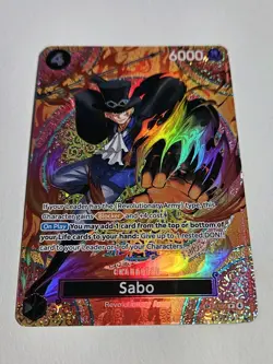 Sabo (P-105 (SP) Adventure on Kami's Island OP15-EB04 TCG English Card Foil Holo - Image 2