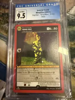 CGC 9.5 2021 MetaZoo Nightfall 1st Edition Indrid Cold Holo RH#3 Card - Image 1