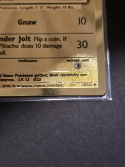 Pokemon Gold Metal Pikachu Card 58/102 - Celebrations Ultra Premium Collection - Image 5