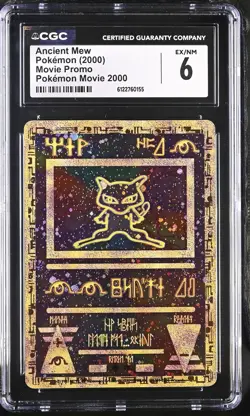 CGC 6 EX/NM Ancient Mew Holo Promo Pokemon Movie 2000 Pokemon Card - Image 1