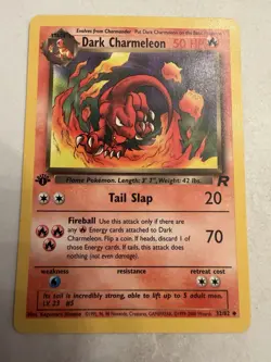 Pokemon Dark Charmeleon TCG Card 32/82 1st Edition - Image 1
