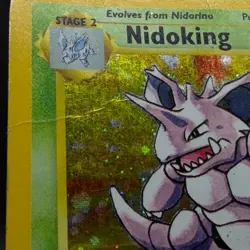 Nidoking 1999 Base Set 2 #11 Rare Holo Pokemon Card MP - Image 4