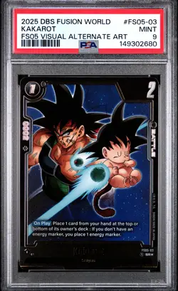 2025 DRAGON BALL SUPER CARD GAME FUSION WORLD WISH FOR SHENRON KAKAROT PSA 9 - Image 1