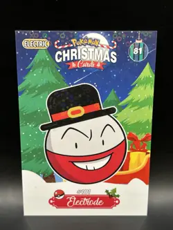 Sparkle Holo Electrode 81 - Pokemon Collectoons 2024 Christmas Card - NM - Image 1