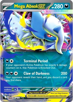 Mega Absol ex 086/132 RR Mega Evolution ME01 Holo Pokemon Card NM/M - Image 1