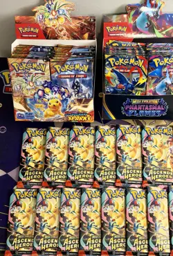 Pokemon Surging Phantasmal Ascended Booster Packs Lot 125+ Packs Incl Most Cards - Image 4