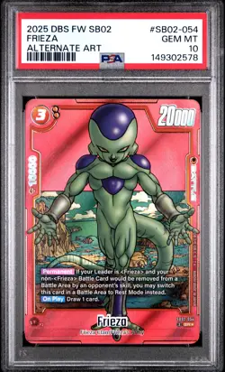 2025 DRAGON BALL SUPER CARD GAME FUSION WORLD MANGA BOOSTER 02 FRIEZA PSA 10 - Image 1